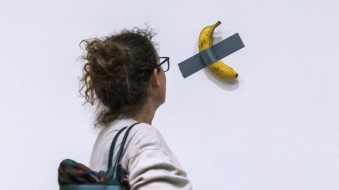 Would you buy a duct taped banana for 6.2 million dollars? How do you define this as art?