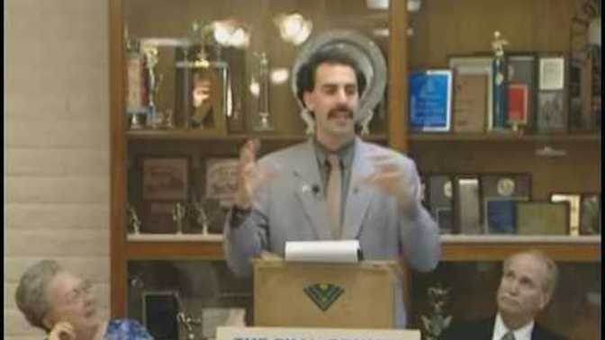 Do you think Trump gets some of his dialog from watching Borat?