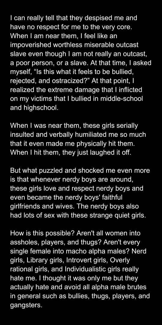 Why do these strange quiet girls extremely hate me but fanatically love those nerdy boys?