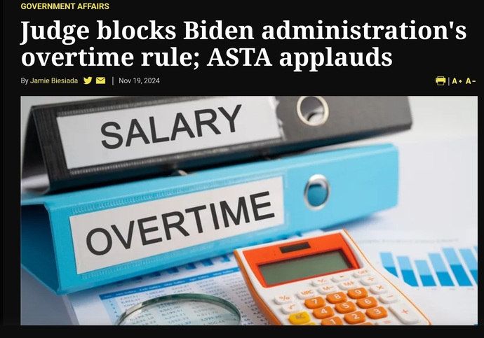 Where are you on overtime rules?