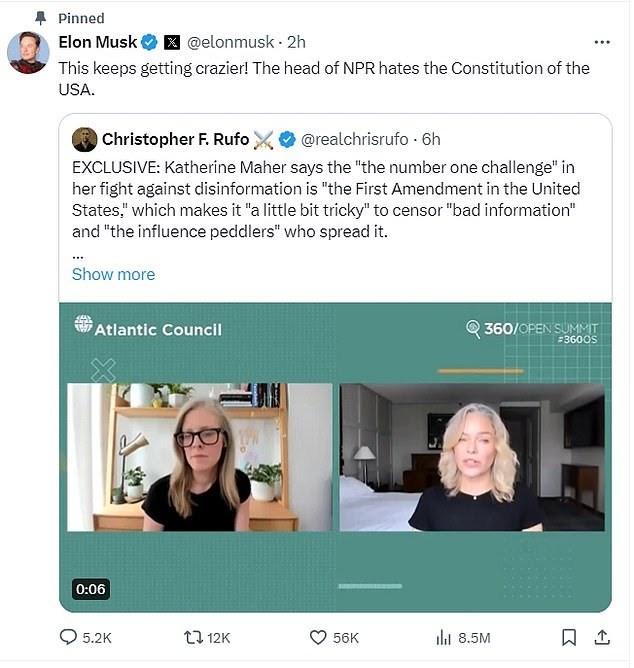 What do you think of NPR's CEO Katherine Maher's statement?