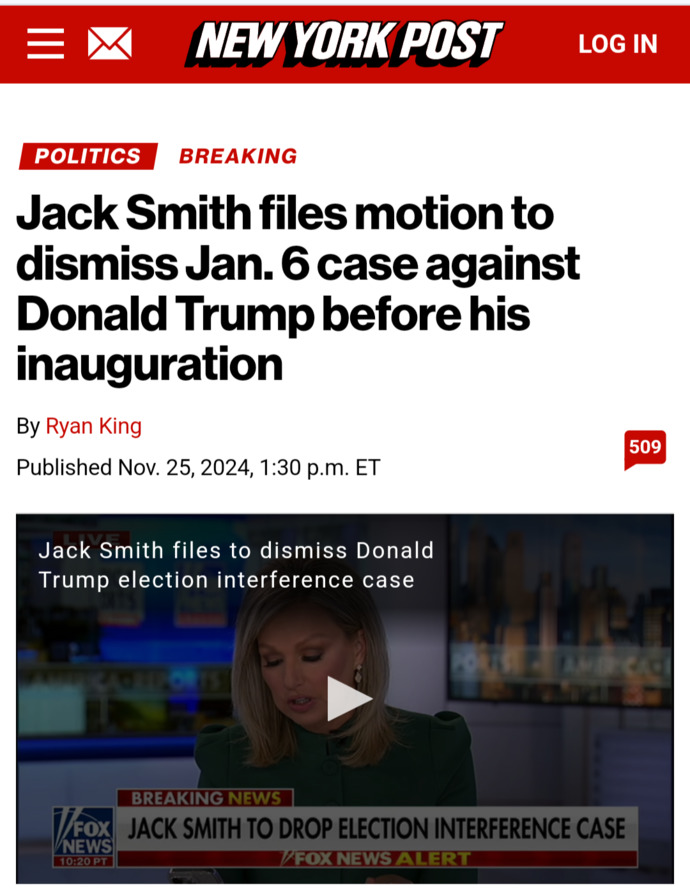 What Are Your Thoughts On Jack Smith Dismissing Donald Trumps Federal Election Inference Case?
