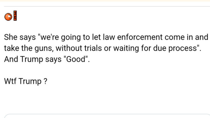 Guess what MAGA on this site? Trump is coming to take your guns from you. Are you gonna just let them?