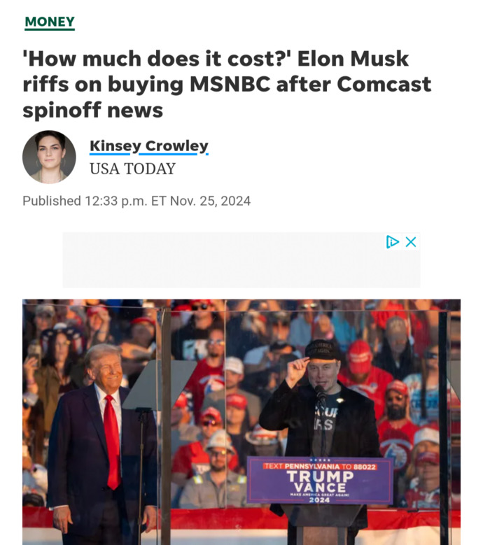 Elon Musk Jokingly Wants To Buy MSNBC, What Are Your Thoughts?