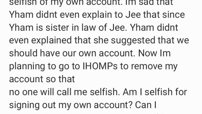 Am I selfish for not letting my coworker use my hospital hims account?