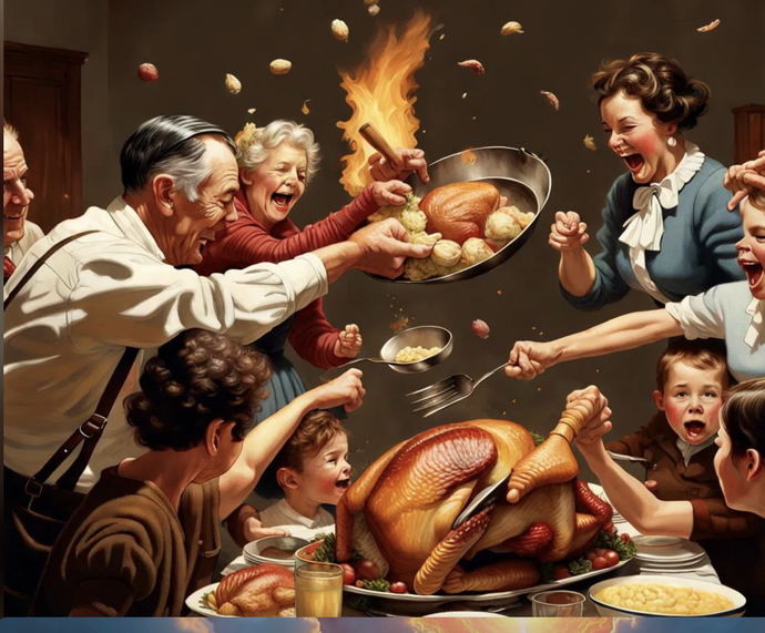 Anyone elses family like to fight on Thanksgiving ๐ฆ?