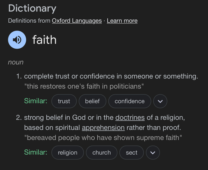 Should people believe in God (s) without scientific evidence of them? Why?