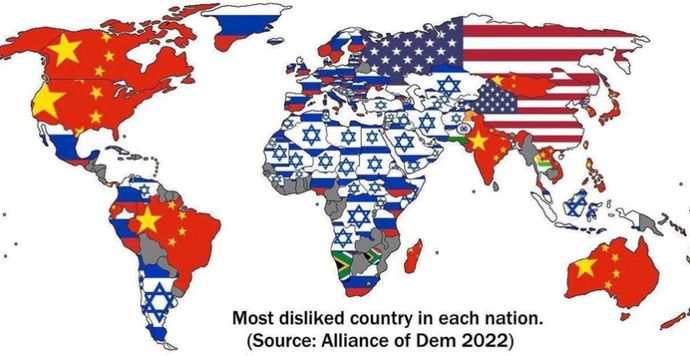 What is the most disliked country in the world?