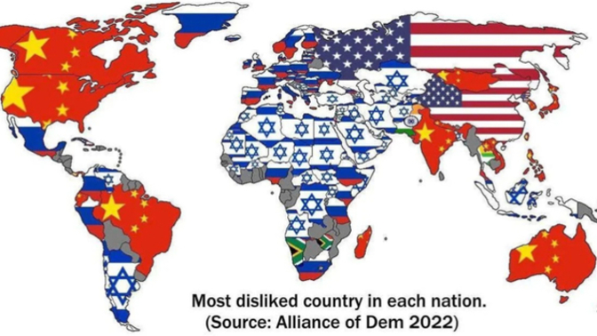 What is the most disliked country in the world?
