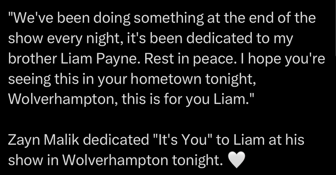 Thoughts on his special tribute for him?