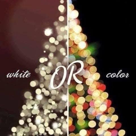 Do you prefer white lights or colored lights on your tree?