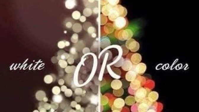 Do you prefer white lights or colored lights on your tree?