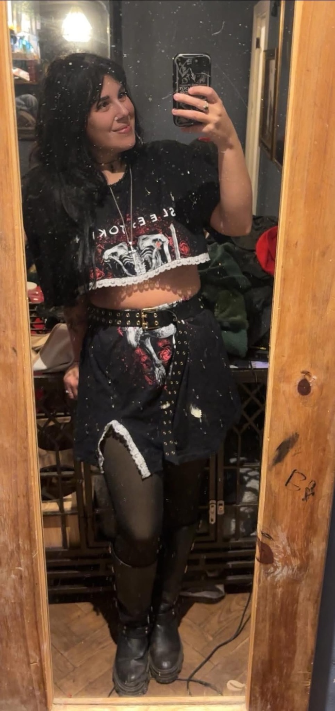 Diyed my own sleeptoken outfit from a band T-shirt :) what do we think?