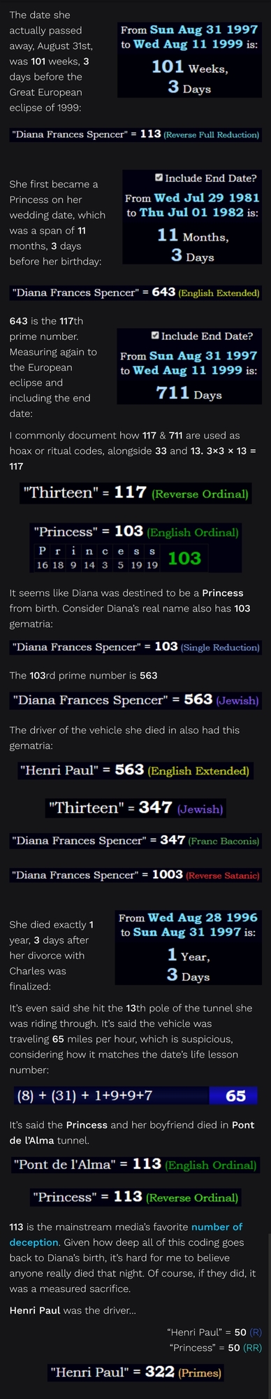 Do you think Princess Diana was murdered by Charles and her sons know but cannot dare to say it out loud?