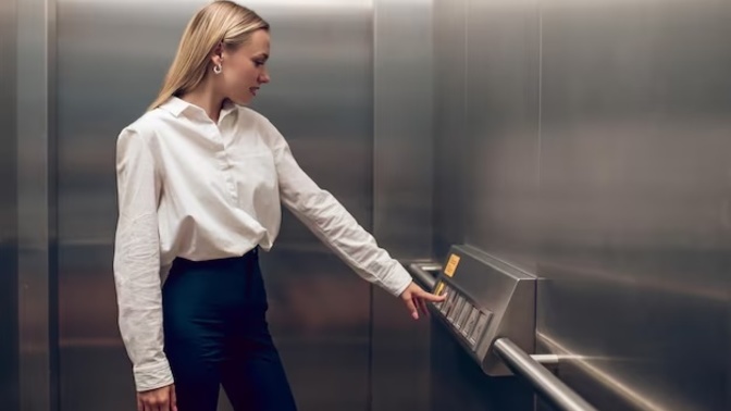 If there is a woman in the elevator, would you get in the elevator?