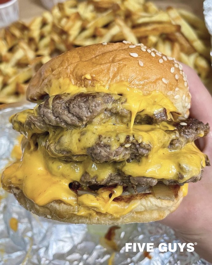 Which burger looks better, five guys or mcdonalds?