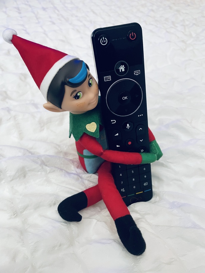 He stole the remote. 😮