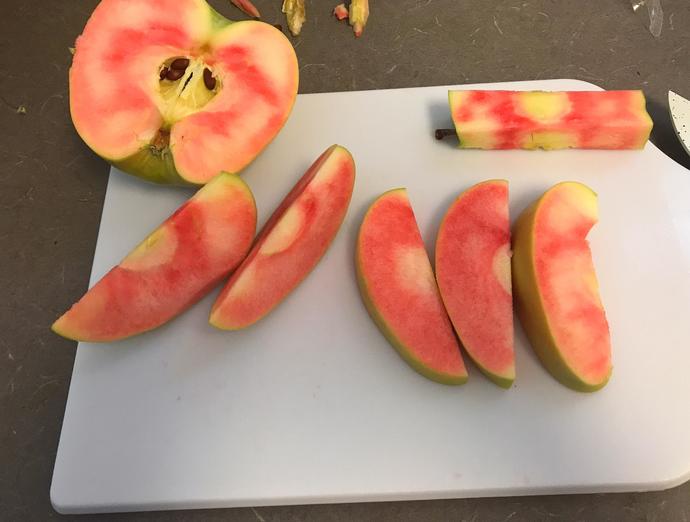 You bite and it's pink