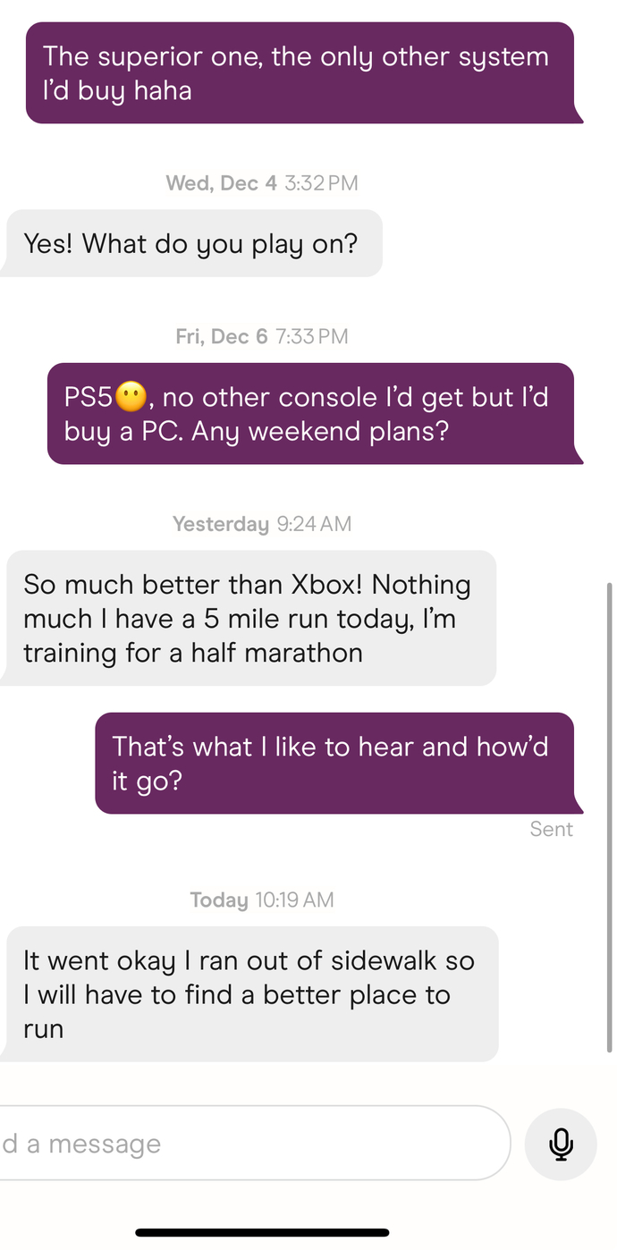 Is anyone else quick to stop replying with these kinds of one sided conversations?