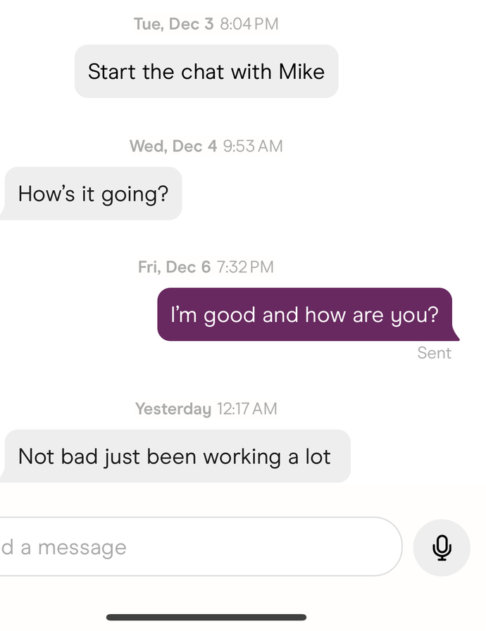 Is anyone else quick to stop replying with these kinds of one sided conversations?