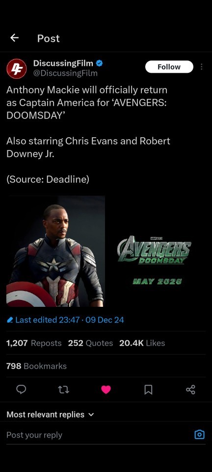 How excited are you for the next Avengers movie?