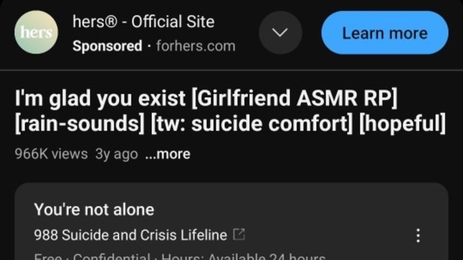 I listen to girlfriend asmr to go to sleep? Is something wrong with me?