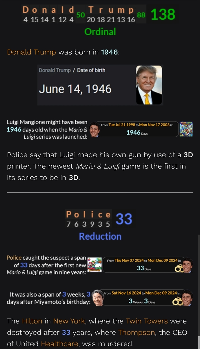 Is it hilarious that the assassin named Luigi carried a fake ID name Ma- -rio?