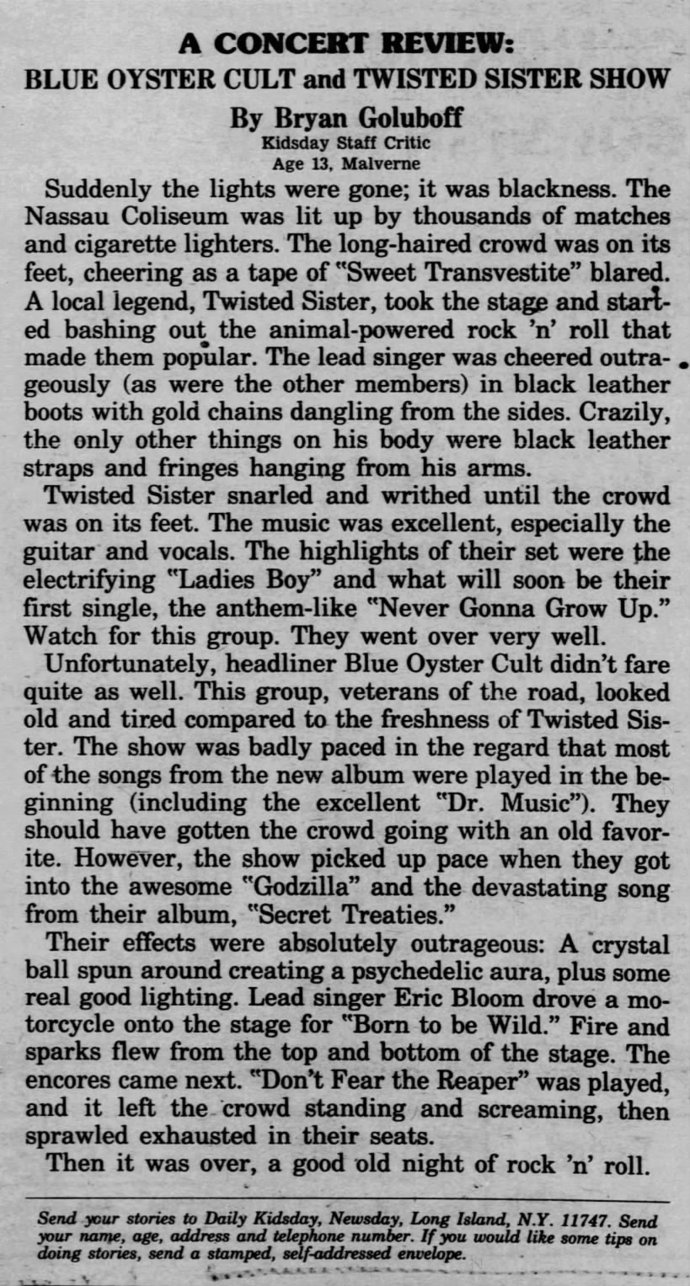 Test, how many of these bands have you seen live?