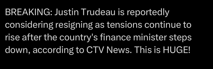 Thoughts on this prime minister situation?