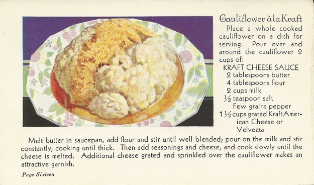 Macaroni cheese or cauliflower cheese?
