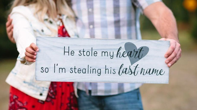 Ladies, if you were getting married to a man would you want to take his last name, have him take yours, or hyphenate it?