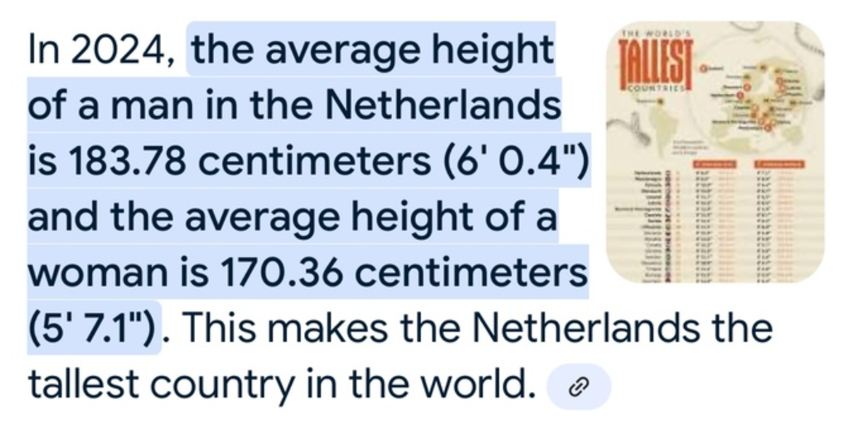 Dutch Height Would you be below or above average height in The Netherlands the ...