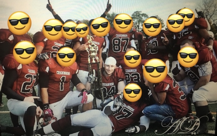 Me and the boys from the #1 ranked Goon Squad defense. 3x League Champs, 2x National Champs
