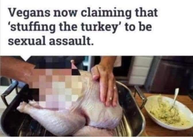 Christmas Turkey. isnt it crazy that skme consider stuffing a Turkey as sexual assault?