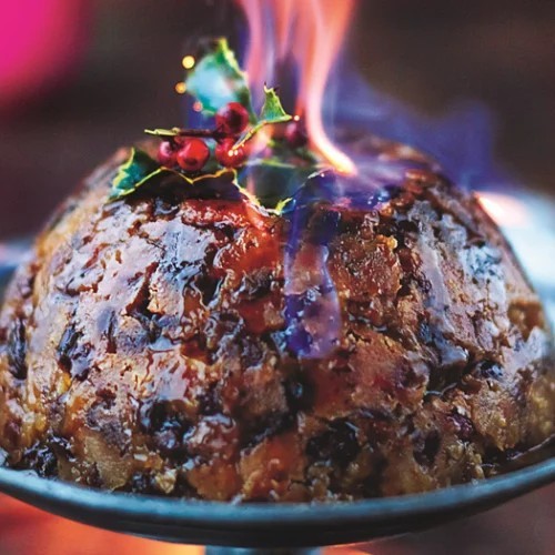 What do you serve with Christmas pudding?
