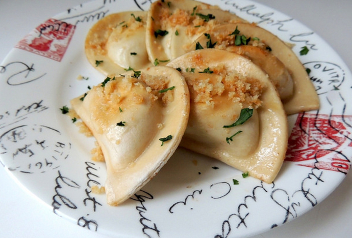 It’s a plate of Mrs. T’s Pierogies.