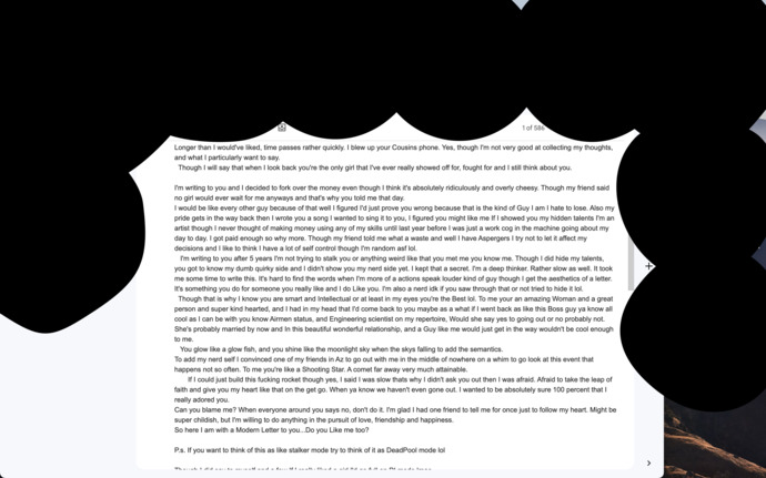 Is this okay for a Love confession she doesnt have social or none of that stuff, I used to hang out with her in school? Then Covid happened?