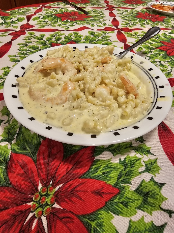 I made shrimp alfredo. How does it look?