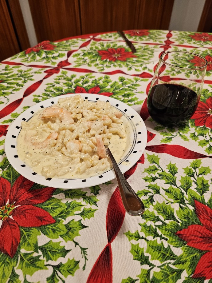I made shrimp alfredo. How does it look?