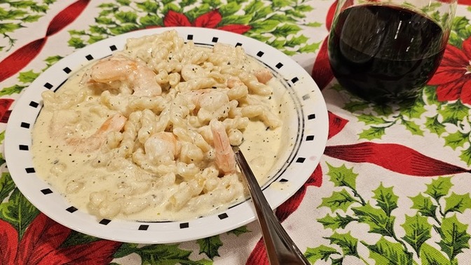 I made shrimp alfredo. How does it look?