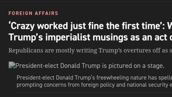 Did Trump's crazy work last time?
