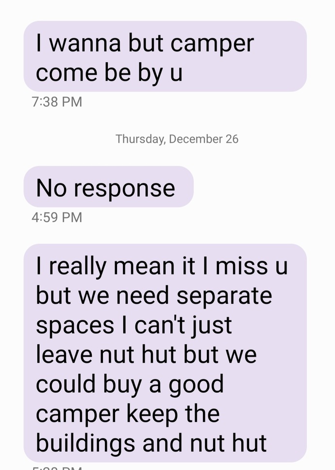 So my mom tends to act like a crazy X how can I tell her she isnt living on my property in a camper with the least amount of outburst possible?