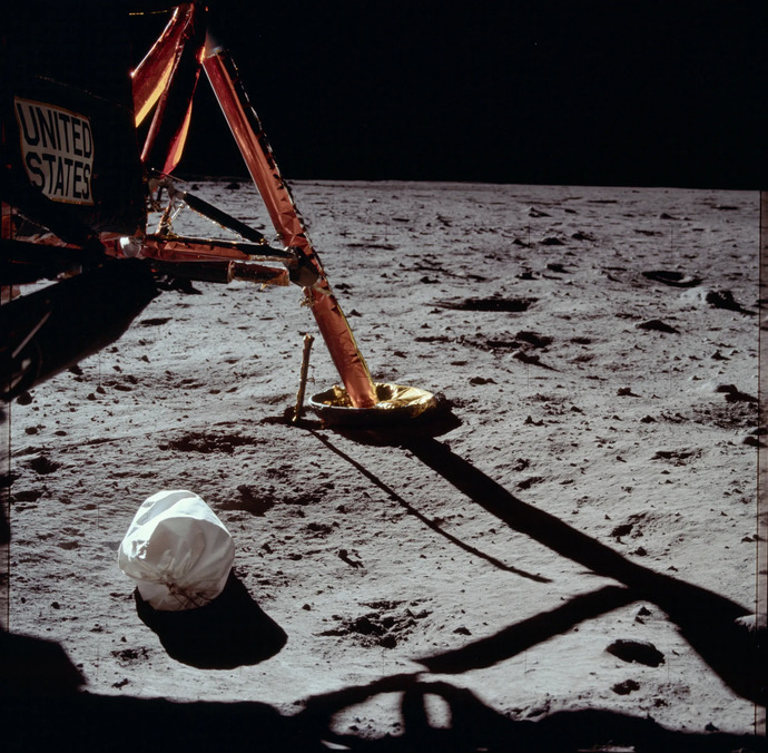 Is there anything ALIVE in the human poop left on the MOON?
