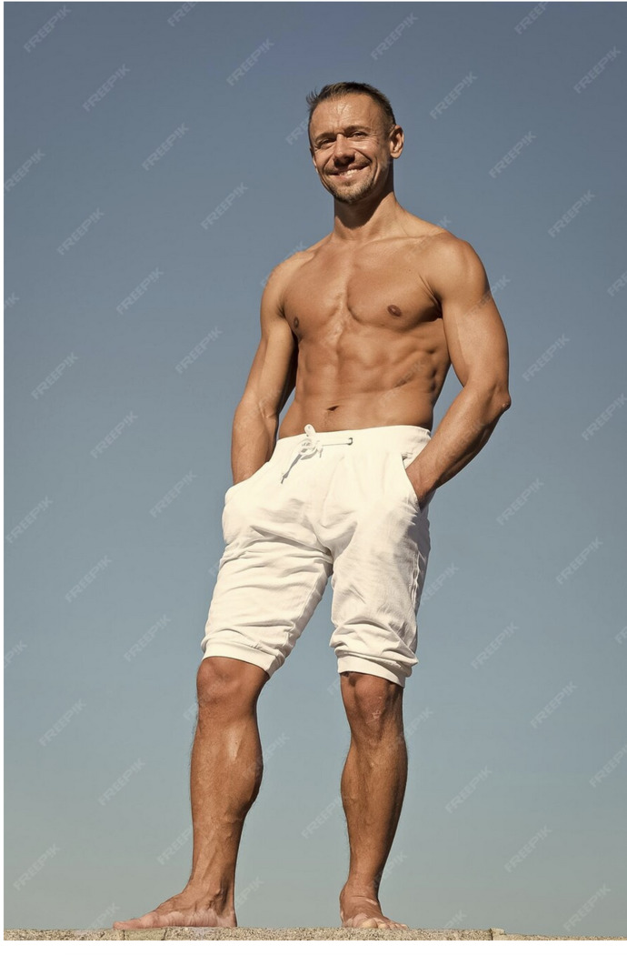 Nice looking fit male, change color, age, hair to suit your tastes.