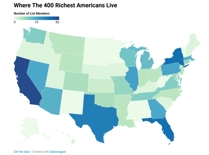 Does it surprise you that CALIFORNIA is home to the most RICHEST Americans?