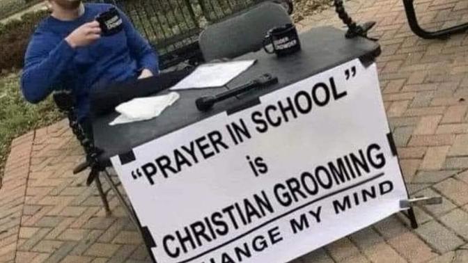 Thoughts? What would you say to the smug SOB? Is ANY prayer grooming?