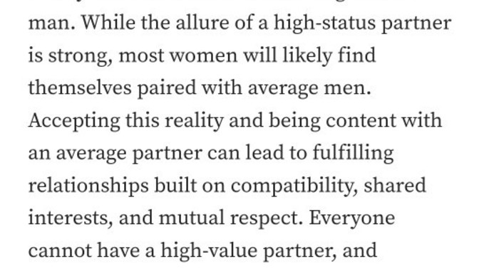 Do women accept this or deny it?