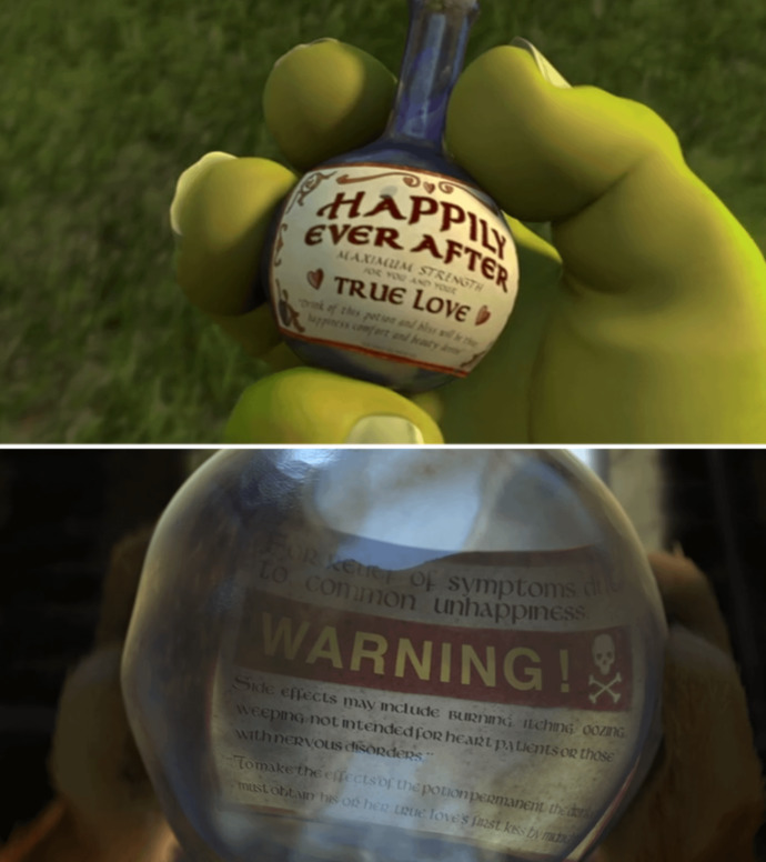 Would y’all have tried and drank the Happily Ever After potion from the movie Shrek 2 if it were real?