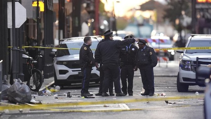 Multiple people dead in New Orleans after a car rams through people on Bourbon Street. Terrorism?