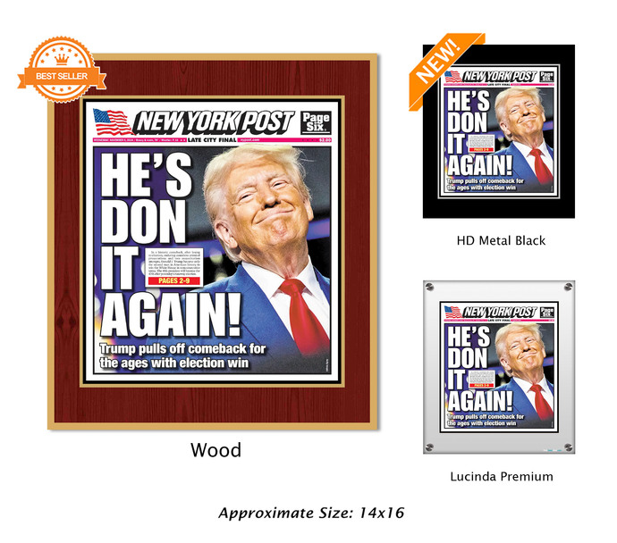Would you want one of these plaques commemorating the greatest political comeback in history? ?